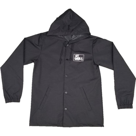 Box Logo Hooded Coaches Jacket Black-Jackets-Get Gnarly 