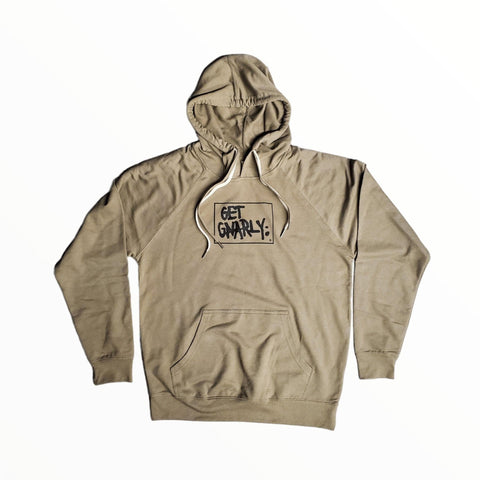 Box Logo Pullover Hoodie Olive-Sweatshirt-Get Gnarly 