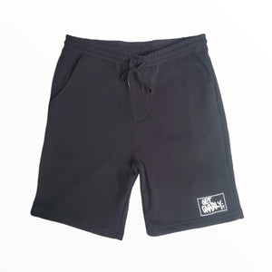 Get Gnarly Box Logo Fleece Shorts Black-Shorts-Get Gnarly 