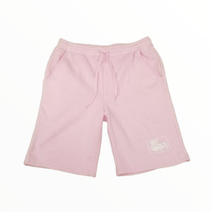 Get Gnarly Box Logo Fleece Shorts Light Pink-Shorts-Get Gnarly 