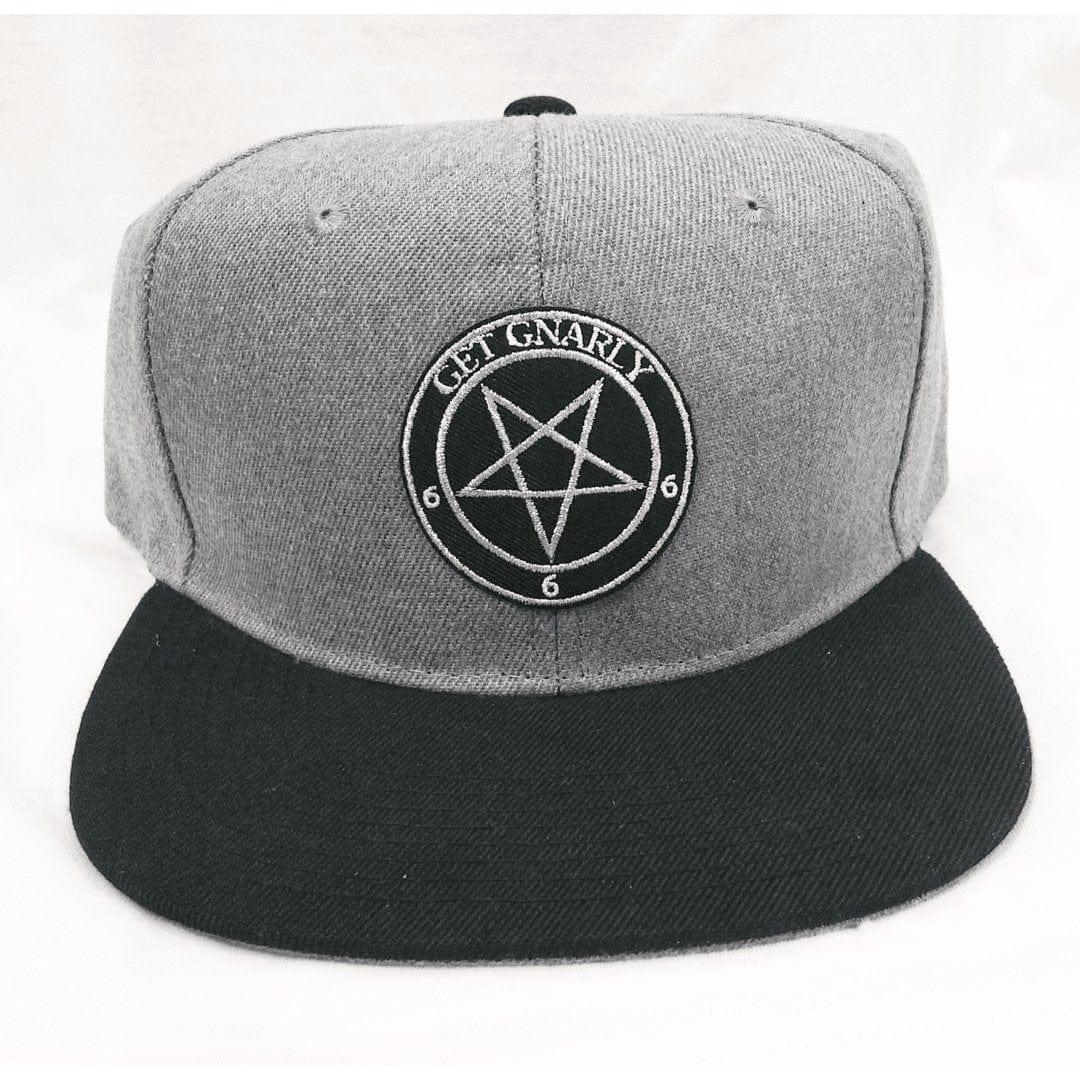 Pentagram Snapback Charcoal-Hat-Get Gnarly 