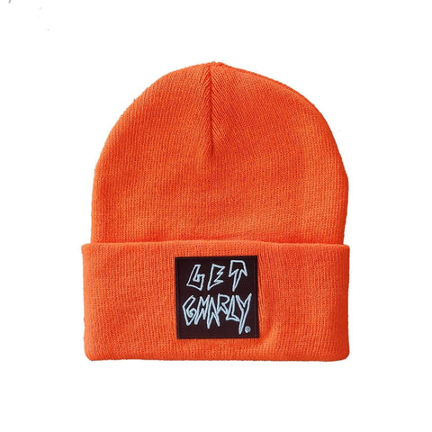 Get Gnarly Hollow Logo Orange Beanie-Beanie-Get Gnarly 