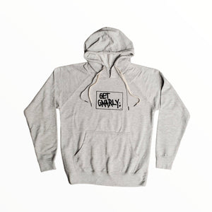 Box Logo Pullover Hoodie Athletic Heather-Sweatshirt-Get Gnarly 