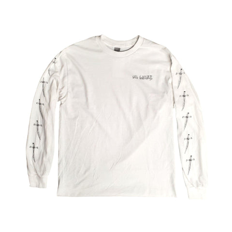 Pentagram Dagger Long Sleeve Tee-T-Shirts-Get Gnarly 