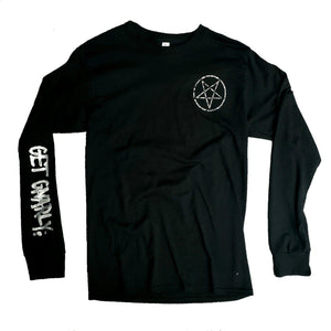 Pentagram Logo Long Sleeve Tee-T-Shirts-Get Gnarly 