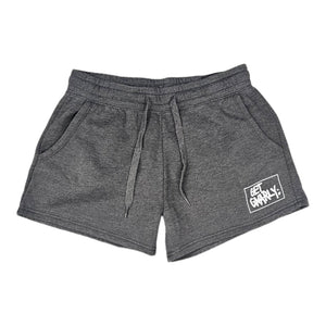 Get Gnarly Women's Box Logo Fleece Shorts Shadow-Shorts-Get Gnarly 