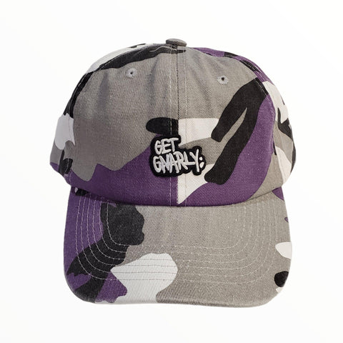 Mini Logo Dad Hat Purple Camo-Hat-Get Gnarly 