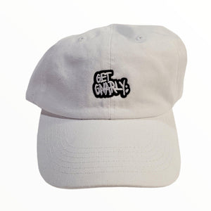 Mini Logo Dad Hat White-Hat-Get Gnarly 