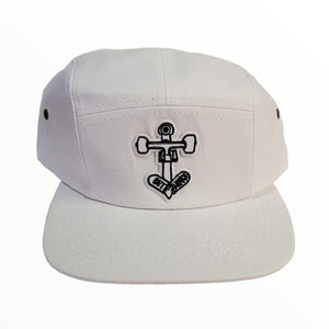 Skateboard Anchor Five Panel White-Hat-Get Gnarly 