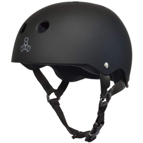 Triple 8 Sweatsaver (Black/Rubber/Black)-Helmet-Get Gnarly 