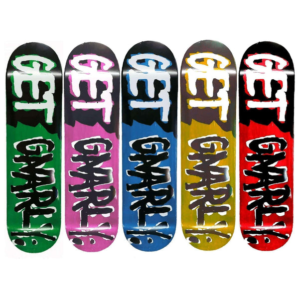 Wood Stain Logo Skateboard Deck Brown-Deck-Get Gnarly 