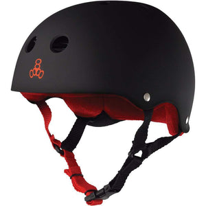 Triple 8 Sweatsaver (Black/Rubber/Red)-Helmet-Get Gnarly 